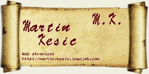 Martin Kesić vizit kartica